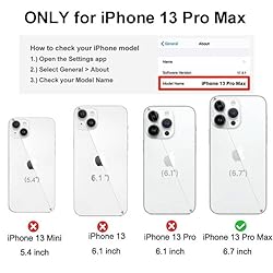 CEOKOK for iPhone 13 Pro Max Case Clear with Real