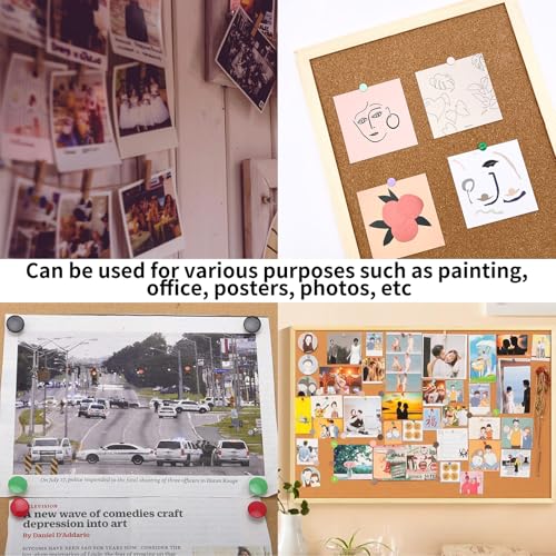 YSDINK 300 Pieces Multicoloured Push Pins – 10 x 10 mm Pins for Cork Board and Notices, Ideal for Office and Home (White)