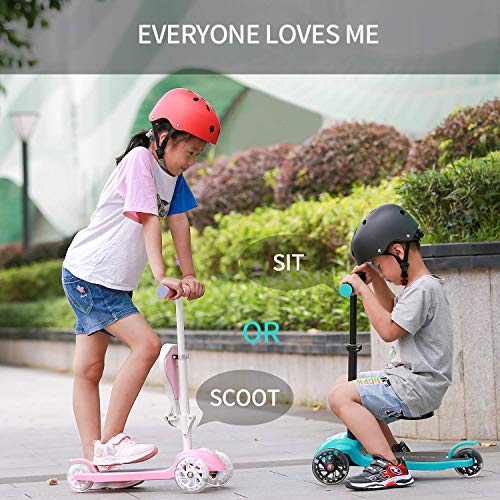 MACWHEEL Kick Scooter, 2in1 Kick Scooter with Folding/Removable Seat