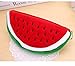 E-Goal Cute Soft Plush Red Watermelon Pencil Holder Cosmetic Makeup Pouch Coin Bag-5 Pcs