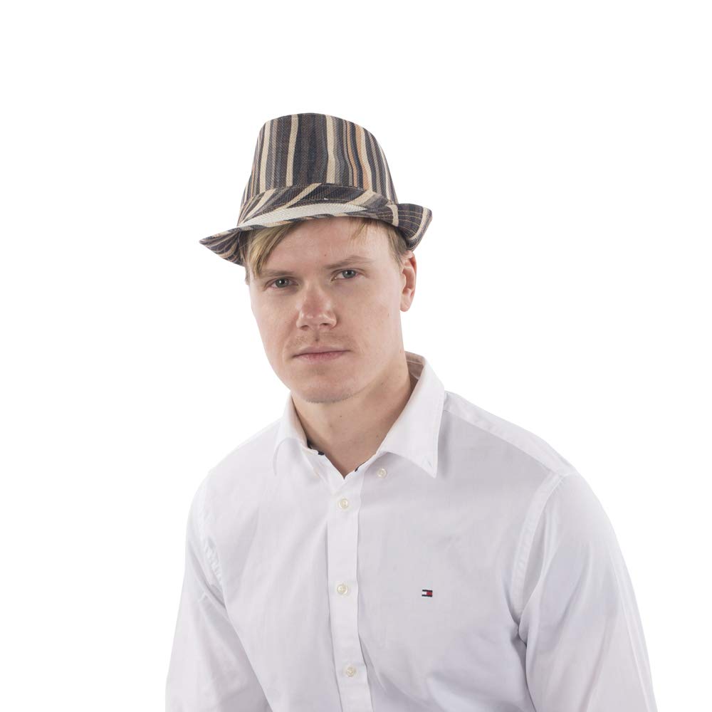 Dress Up America Fedora Hat Brown Rainbow - One Size — image 1