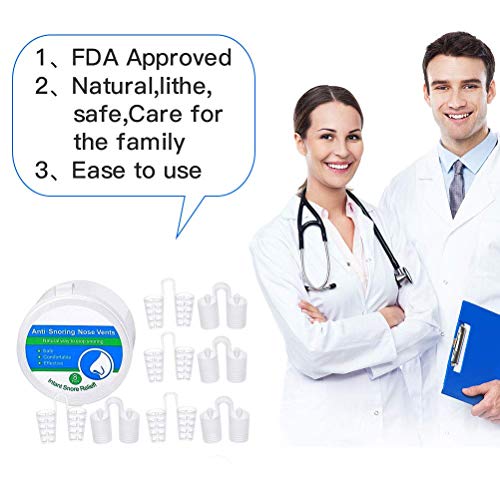 Anti-snoring Device - Comfortable and Flexible Anti-snoring Plug - Easy Breathing, Reusable snoring Plug, Different Sizes, Unisex Anti-snoring Device, 8PCS - Thumbnail 6