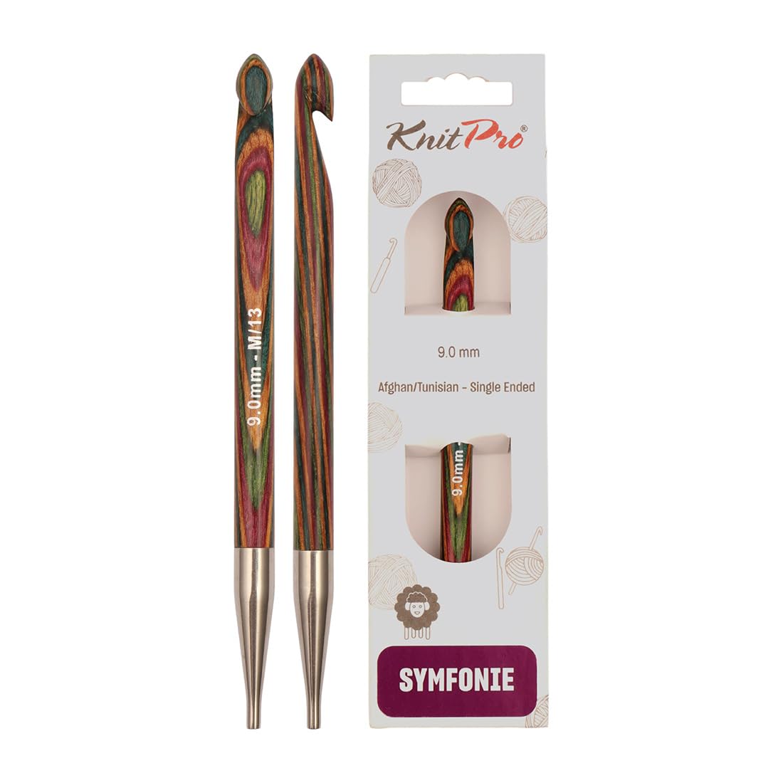 KnitPro Symfonie Afghan/Tunisian Crochet Hook | 9.00mm