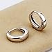 Viyino Unisex Fashion Jewelry 925 Sterling Silver High Polished Mens Women/Girls Small Hoop Stud Earrings (White)