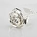 ZJchao Silver Gold Rose Gifts for Women Mother's Day Long Stem Dipped 24k Gold Rose in Gift Box Best Valentine's (Silver)