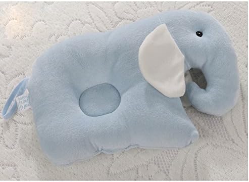 Baby Infant Newborn Nursing Pillow Hollow Cotton Sleeping Pillow for Protective Sleeping, From Newborn Prevent from Flat Head (blue)