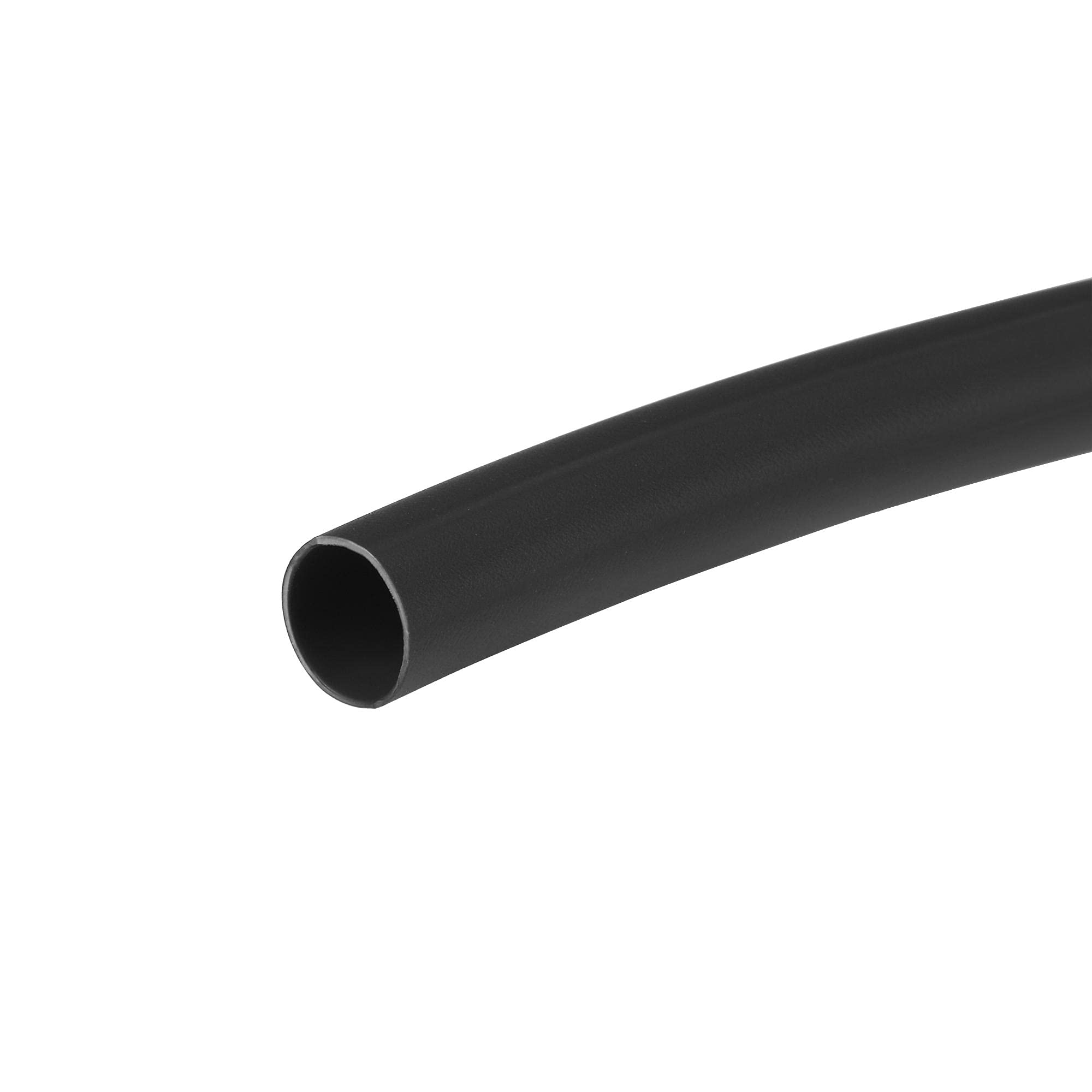 sourcing map Heat Shrink Tubing 1/4-inch(6mm) Dia 4:1 Shrinkable Tube Cable Sleeve for Data Cable 1.5m Black