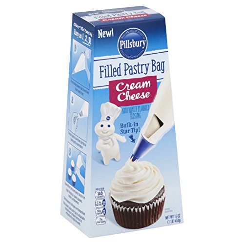 Pillsbury Pastry Bag Frosting, Cream Cheese, 16 Ounce (Pack of 6)