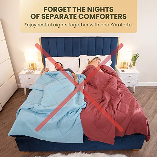 SöMN Kömforte Microfiber Dual Zone Comforter, His and Hers Blankets for