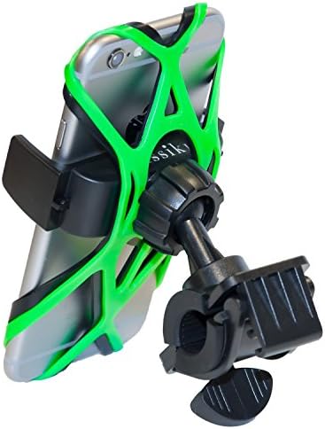 ISSIKI JAPAN Bike Phone Mount Holder,Universal Bicycle Handlebar Roll Ball Mount Adjustable Cell Phone Holder Cradle for iPhone 7 7 Plus 6 6S Plus, Samsung Galaxy (Green &amp; Black)