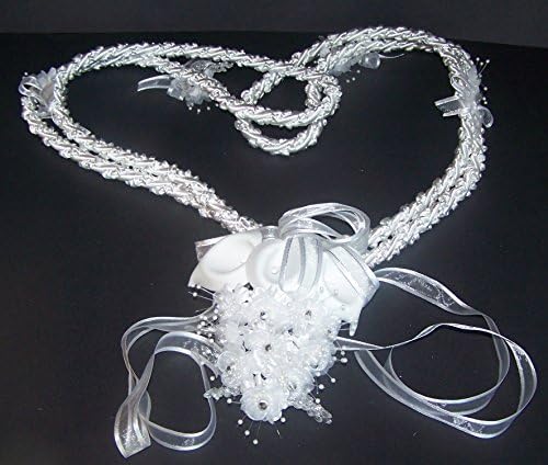 Hand Made Bridal Lassos Wedding Lassos Lazos De Boda White Color (Lasso12 Z)