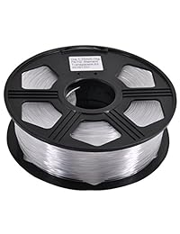 YOYI 3D PETG filamento para impresora 3d, 1 kg, 1.75 mm, tolerancia de diámetro de +   0.05 mm, transparente