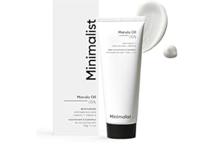 Minimalist Dry Skin Moisturizer for Face | 5% Marula Oil With Hyaluronic Acid For Deep Nourishment & Hydration | For Women & 