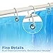 Wimaha Clear Shower Liner with Magnets, Plastic Shower Curtain Liner, Clear Shower Curtain Liner Heavy Duty with Bronze Grommets, Shower Liner with Hooks for Bathroom, Blue, 72x72