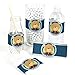 Baby Boy Teddy Bear - DIY Party Supplies - Baby Shower DIY Wrapper Favors & Decorations - Set of 15
