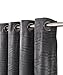 HLC.ME Chevron Thermal Blackout Room Darkening Energy Efficient Window Curtain Grommet Drapes 84