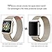 Apple Watch Band 42mm, Stainless Steel Watch Mesh Band Magnetic Replacement Wrist Band With Metal Protective Case for Woman/Men Apple Watch Series 2 Series 1 Sport Nike+ Edition-Retro Gold