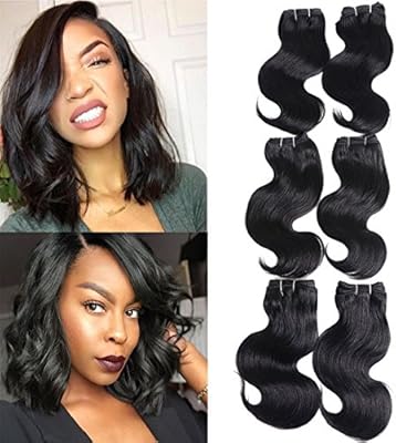 6 Bundles Brazilian Hair Extensions Human Hair Body Wave Virgin