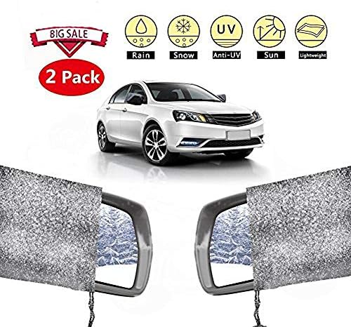 Car Side Mirror Snow Cover - Driver and Passenger Side View Wing Auto Mirrors Protector - Exterior Car Accessorie - Large Super Duty - Lightweight - Fits Most Cars Vans SUV