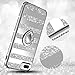 Maxdara iPhone 8 Plus Case iPhone 7 Plus Glitter Striped Cute Women Case Bling Shiny Diamond Rhinestone with Kickstand Ring Stand Case for iPhone 6Plus 6S Plus 7 Plus 8 Plus 5.5 inches (Silver)