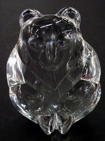 Steuben Glass Bear Hand Cooler
