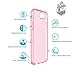 Speck Products Presidio Clear + Glitter Cell Phone Case for iPhone 7, iPhone 6/6S - Gold Glitter/Rose Pink Clear