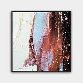 Framed Canvas Wall Art Modern Texture Painting Canvas Prints Home Artwork Decoration for Living Room,Bedroom - 16x16 inches