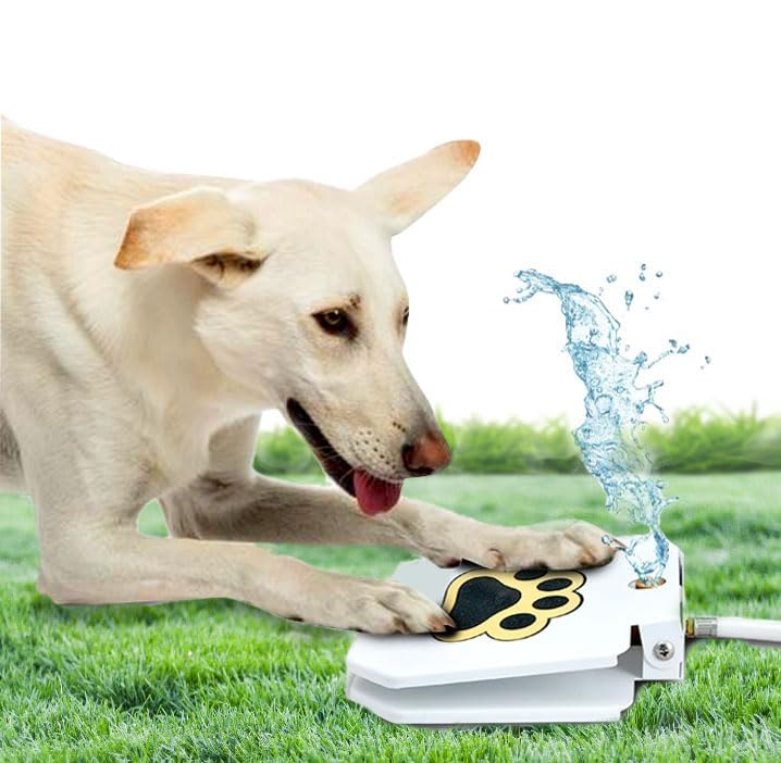 Genovation Outdoor Dog Pet Water Sprinkler Easy Activated Dog Water Fountain Toy