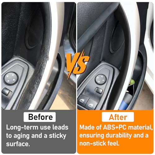 TTCR-II 2pcs Compatible with BMW 3 Series 4 Series F30/F31/F34/F80 320i,328i,330i,335i & F32/F33/F36 428i,435i,Driver and Passenger Side Car Door Handle Cover | Driver and Passenger Side Interior Door Handle Cover Serie 3 320i,328i,330i,335i,Serie 4s 428i,435i,440i-Black