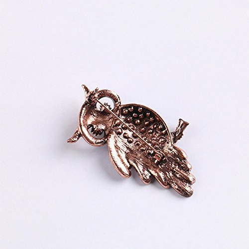 Hosaire Brooch Pin Women's Owl Breastpin Crystal Diamond Broochpin Wedding/Banquet/Bouquet - Thumbnail 3