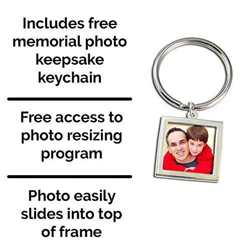 4 Pack Angel Wing Silver Cremation Funeral Keepsake Memorial Vial Urn Key Chains Includes Photo Memorial Keychain and Resizing Software - Thumbnail 3