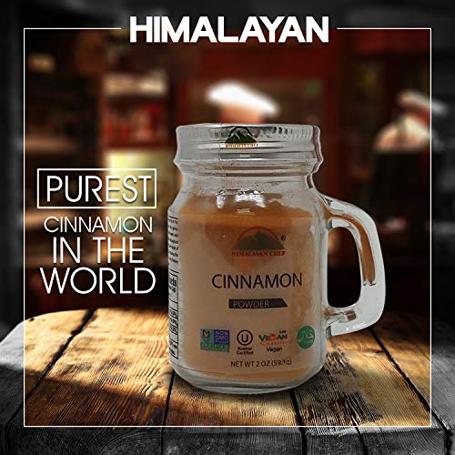 Himalayan Chef Himalayan Cinnamon Powder (2.2 oz), Cinnamon Ground, Cinnamon Glass Jar, Kosher Certified & Non-GMO