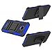 Elegant Choise Moto Z Play Case, Moto Z Play Holster Case, Heavy Duty Dual Layer Full Body Protective Kickstand Case Cover with Belt Clip Holster Case for Moto Z Play Droid (Dark Blue)