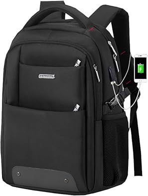 Amazon リュック メンズ レディース 男性 ラップトップバックパック 大容量 防水 リュック メンズビジネス リュック Pcバッグ収納 旅行かばんリュック の出張に適しています 大学生 高校生 286ブラック セット1 イヤホン 33 43 13cm ノーブランド品 メンズ