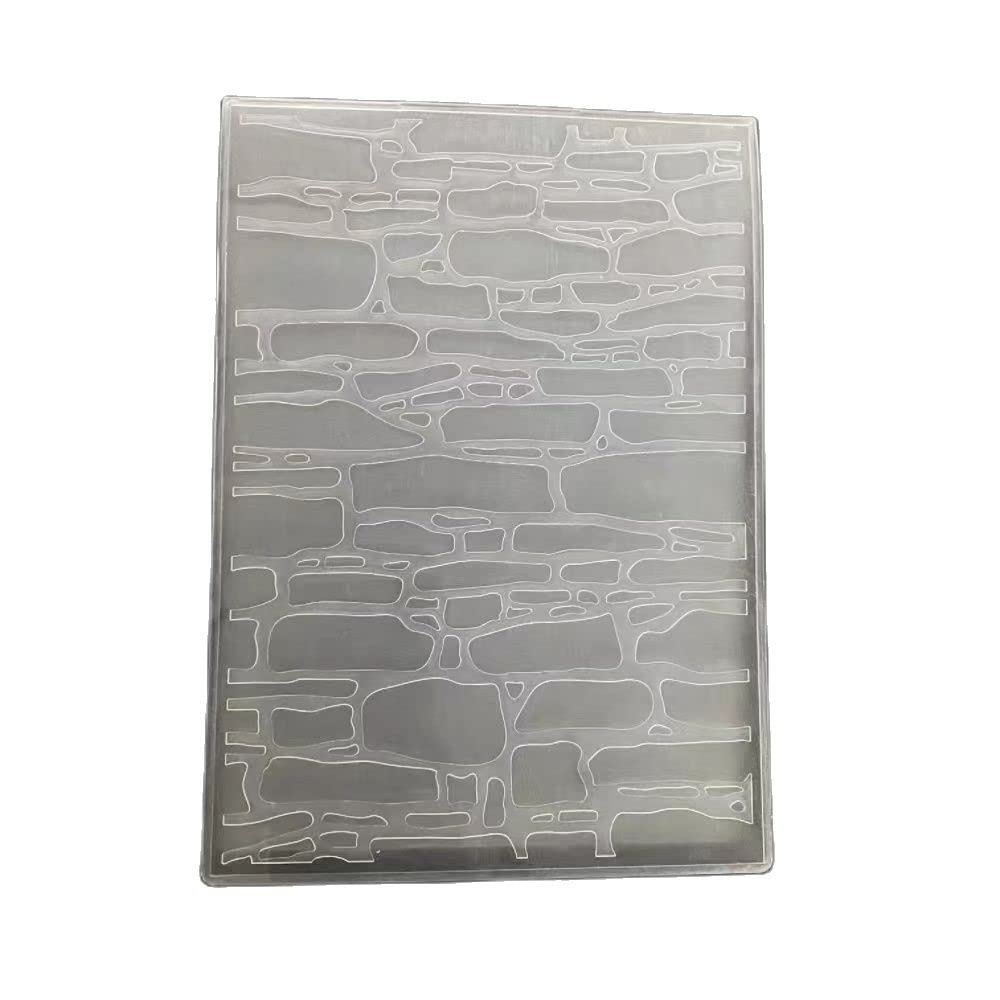 WooYangFun 3D texured Wall Brick Embossing Folder for Card Making Floral DIY Plastic Scrapbooking Photo Album Card Paper DIY Craft Decoration Template Mold