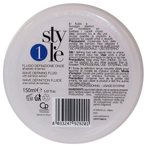 Style - Natural Definition Fluid Sealing Waves - Professional Fluid Revitalizing - For Fixing Curly and Wavy Hair, Bamboo Based - 150 ml