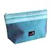 della Q Small Zipper Knitting Case for Notions (7.5" W x 5" H x 2.25" D); 017 Seafoam Stripes 1112-1-017