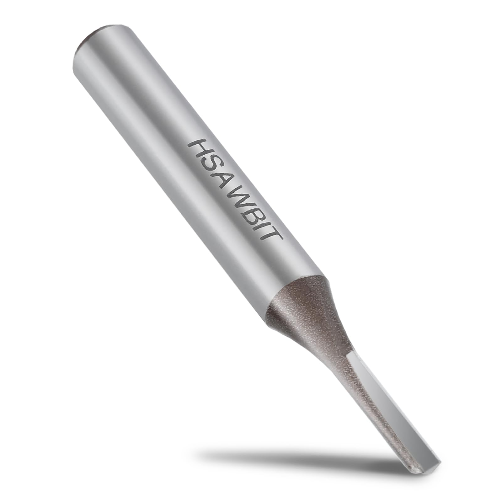 hsawbit Straight Single Flute Router Cutter - 1/4 Inch Shank, 3mm Cut Diameter & 13mm Cut Length, Flush Trim Router Bit for Woodworking