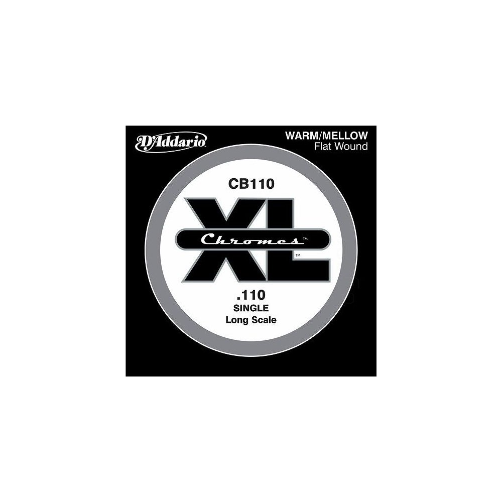D'Addario CB110 Chromes Bass Guitar Single String, Long Scale .110
