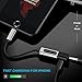 iPhone Splitter Adapter, Dual Function Lightning to Charge & 3.5mm Audio Splitter with Wire Control For iPhone 7/8/X, No Calling Function [Support iOS 11 or Up] (No clip)