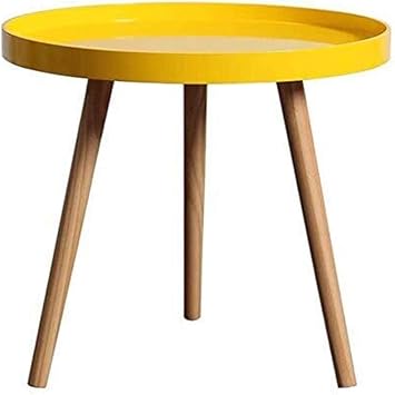 Amazon Com Njyt Small Coffee Table Solid Wood Modern Minimalist Square Side Corner Cabinet Sofa End Table Small Stool Color Yellow Size Small Furniture Decor