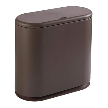 Jueven Nordische Multi-Color-Presse Typ Mülleimer Home Wohnzimmer Schlafzimmer Küche Klassifizierung Mülleimer Badezimmer mit abgedeckten Papierkorb (Farbe : Brown)