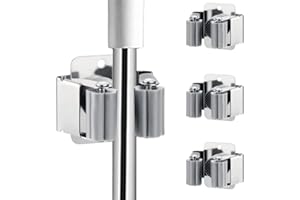 Baoswi 3PCS Broom and Mop Holder, Heavy Duty Garden Tool Organizer Rack Rake and Shovel Handle, Stainless Steel Mop Hanger. W