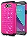 Galaxy J3 Emerge Case, Asstar [Shockproof] Heavy Duty Dual Layers Impact Protection Rugged Hard Back Bling Shell Anti-Slip Protective Case for Samsung Galaxy J3 Emerge / Galaxy J3 (2017) (Pink)