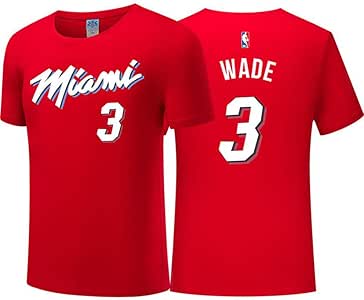 Camiseta para Hombre City Edition Wade # 3 Baloncesto Desgaste Top NBA Jerseys Miami Heat Fan T ...