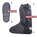 Huihua Black Men Waterproof Rainstorm Rainy Day Rain suit Raingear Motorcycle Outdoor Protective Gear Rain Boot Shoe Cover Zipper US 10 11 Euro 44 45 Black 