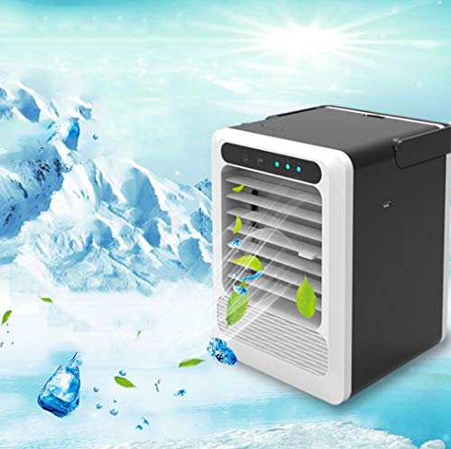 Portable Mini Air Conditioner Fan, USB Charging Personal Space Air Cooler and Humidifier, Super Quiet Desktop Cooling Fan for Home Office, 3 Gear Wind Speed
