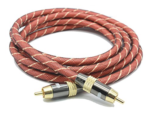 C-zone 10 Meter 32 Feet Digital Audio Coaxial Cable, RCA Male to RCA Male Stereo Audio Cable Gold Plated for Home Theater, HDTV, Subwoofer, Hi-Fi Systems - Thumbnail 6