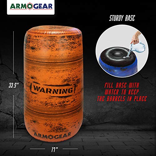 ArmoGear Inflatable Barrels for Laser Tag, Squirt Guns, and Paintball Set of 4 Barrels for