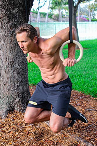 image for Ape King Fitness Professional Olympic Wooden Gymnastics Rings - Adjust